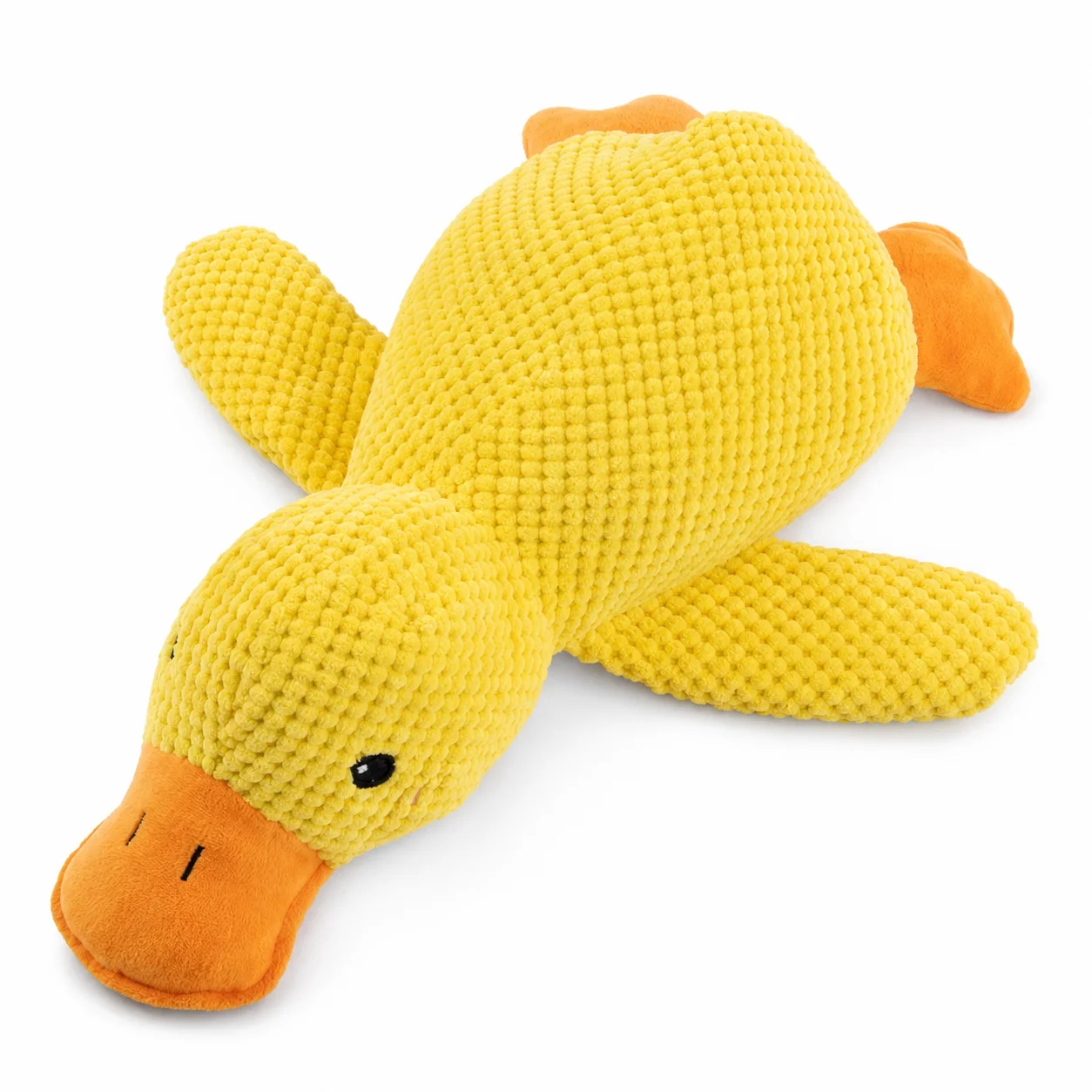 Duck Plush Dog Toy with Squeaker and Crinkle Paper, Soft Interactive Pet Toy for Chewing, Fetch and Cuddling