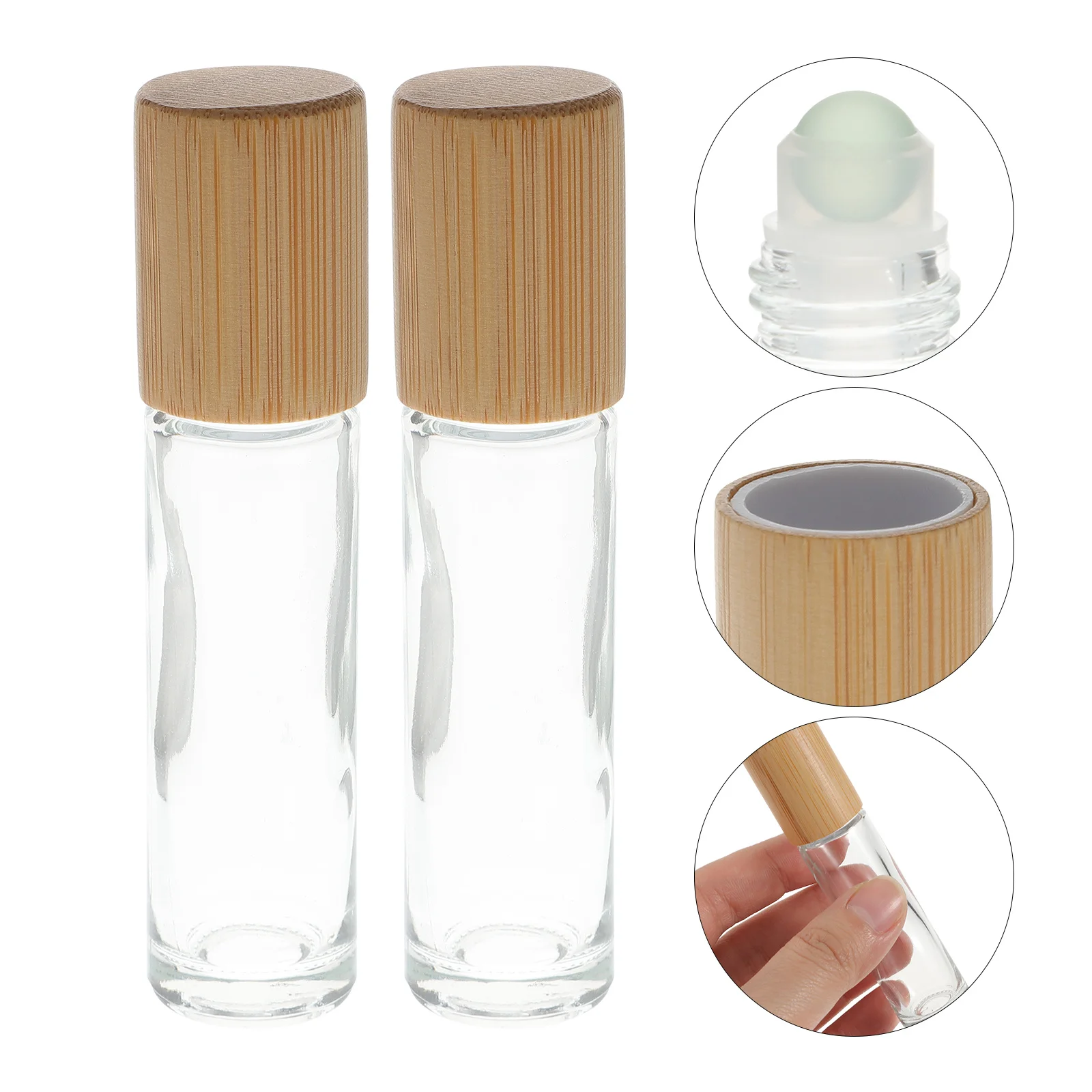 10 pièces petites bouteilles à roulettes d'huile essentielle en verre taille de voyage sous-paquet de parfum rechargeable conteneur bouteille d'huile essentielle à rouler
