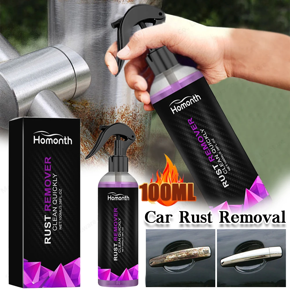 100ml Rust Inhibitor Rust Remover Derusting Spray Car Maintenance Cleaning Metal Chrome Paint Clean Anti-rust Lubricant for Car