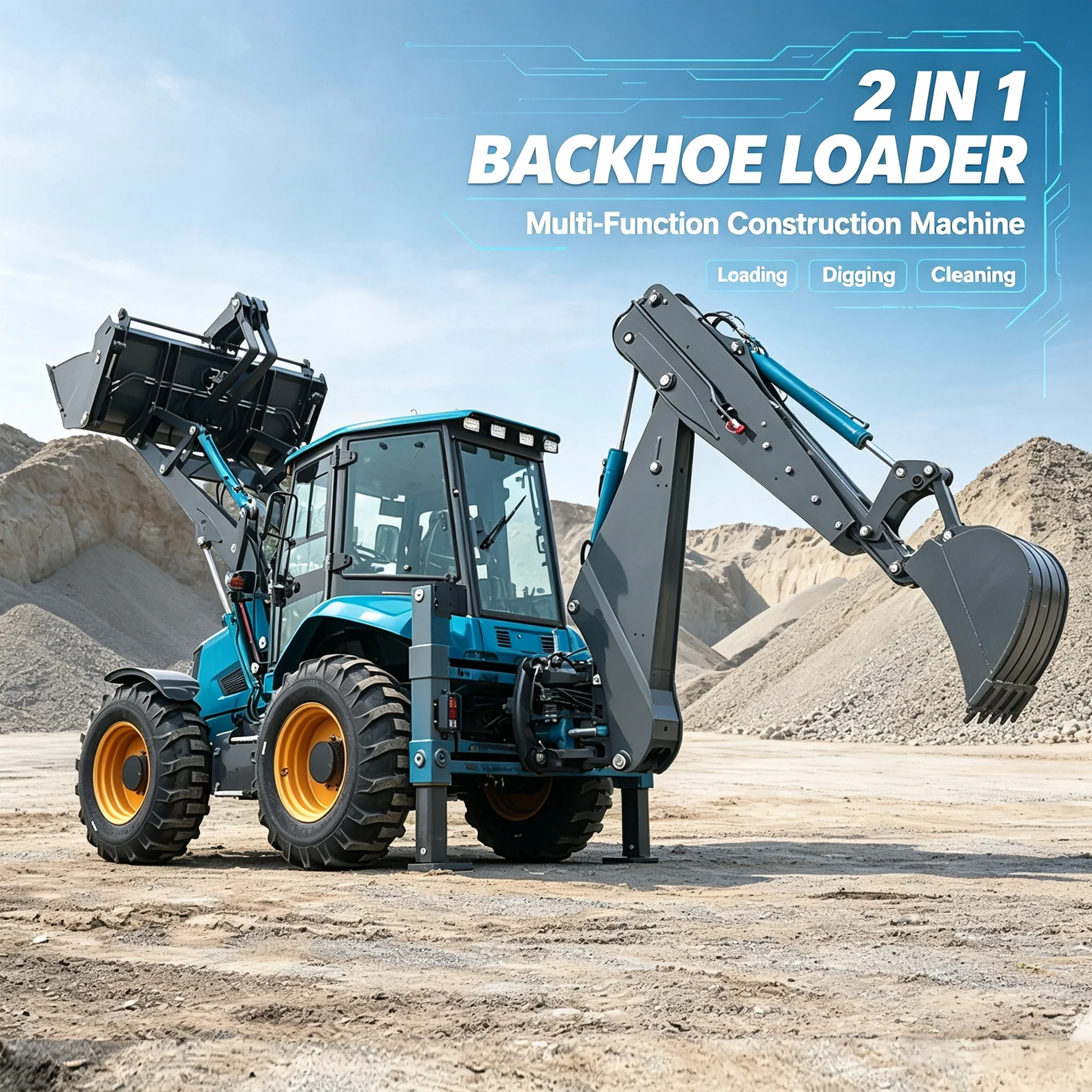 Labor‑saving high‑strength practical Backhoe Loader, Site Backhoe, Agricultural Loader
