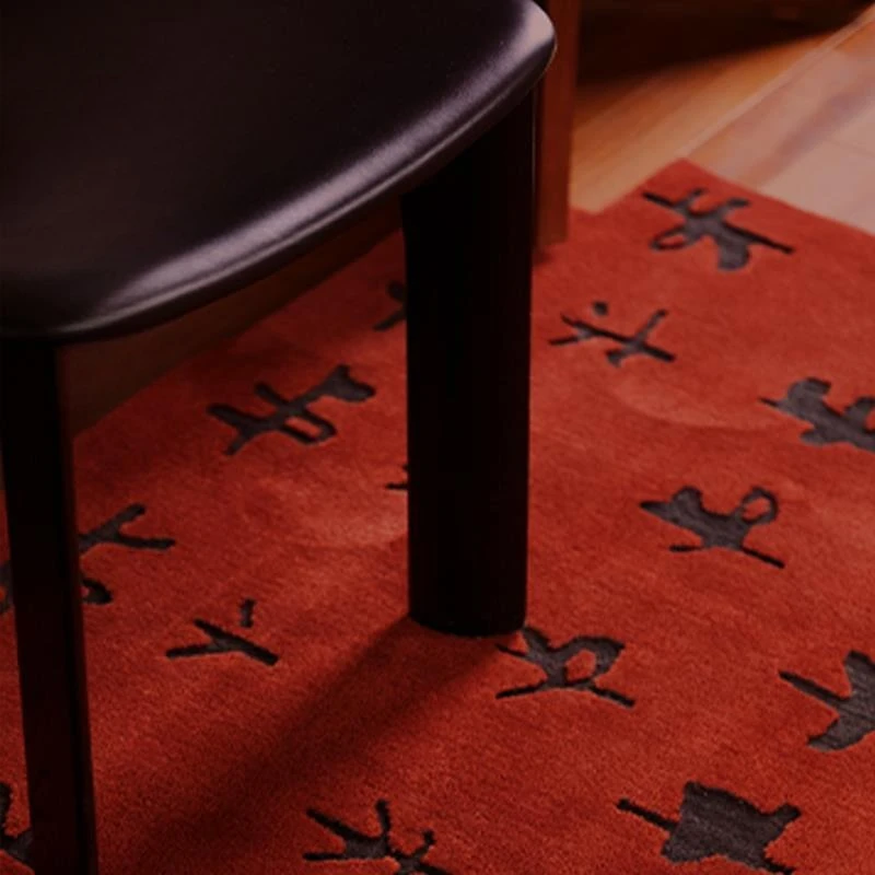 Medieval red design living room, high-end handmade, lovely special-shaped bedroom with carpet