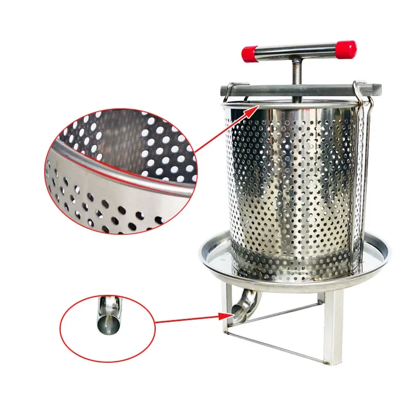 Manual Honey Press Machine Bee Honey Presser Extractor Beeswax Honey Pressing Beekeeping Tools  Fruit Squeezer