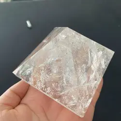 100% Natural Transparent Quartz Crystal Pyramid Clear Reiki Healing Natural white crystal Pyramid raw stone polishing