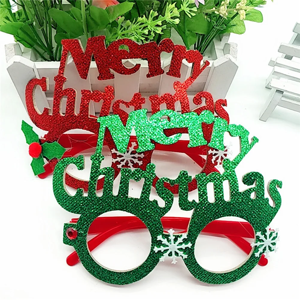 

6Pcs Christmas Glasses Cute 3D Tree Deer Pattern for Holiday Party Fun Wearable Props for Children Adults Xmas Celebration