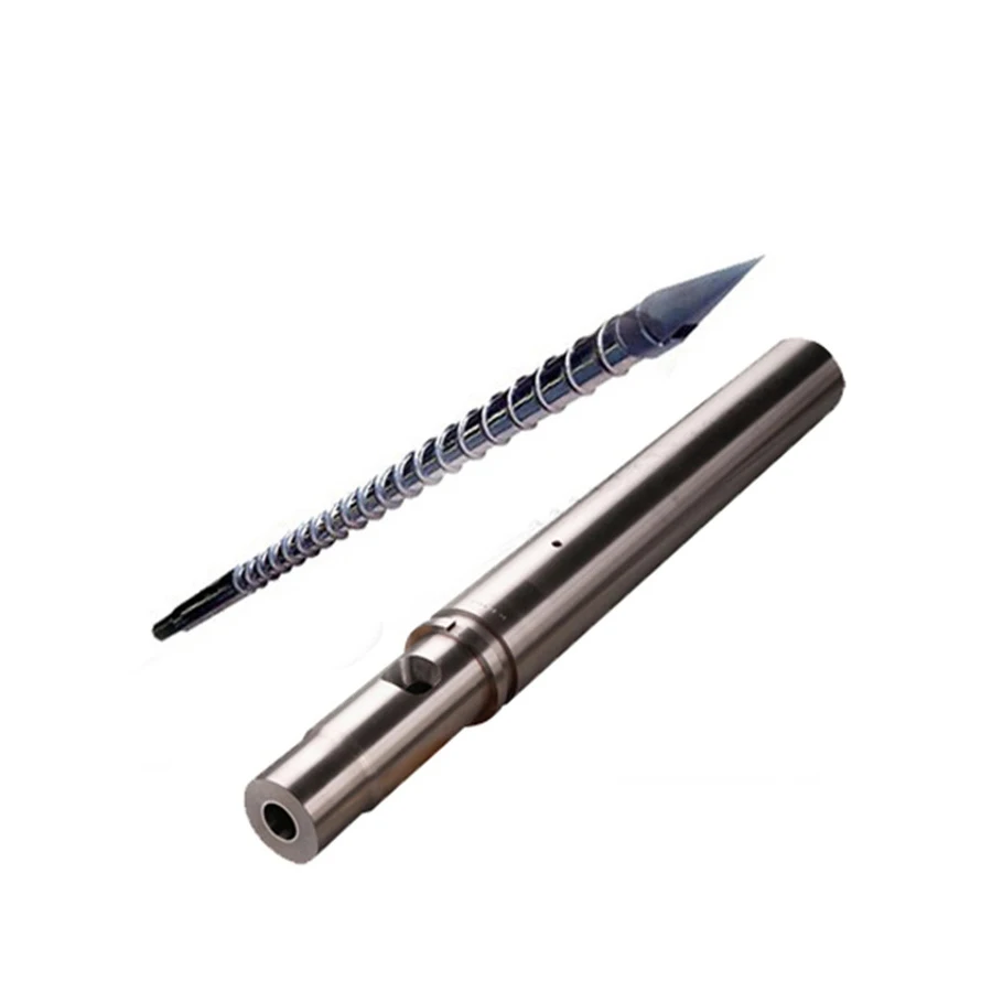 

Nitrided extrusion screw and barrel for plastic extruder machine