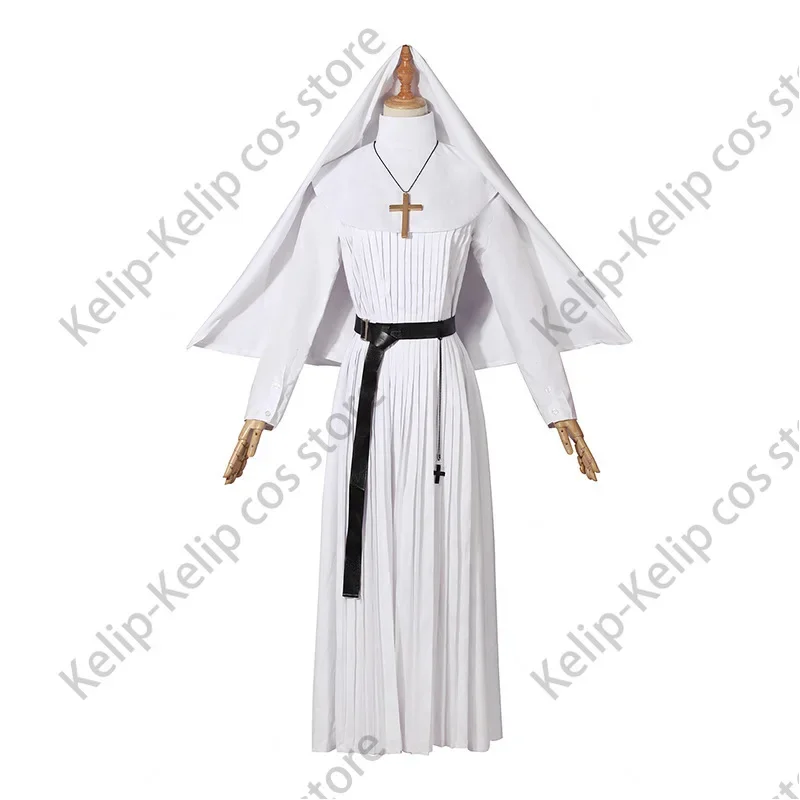 성인 여성 수녀 할로윈 코스프레 코스튬 자매, 아이린 블랙 화이트 코스프레, 2018 공포 영화, 약혼 파티 의류