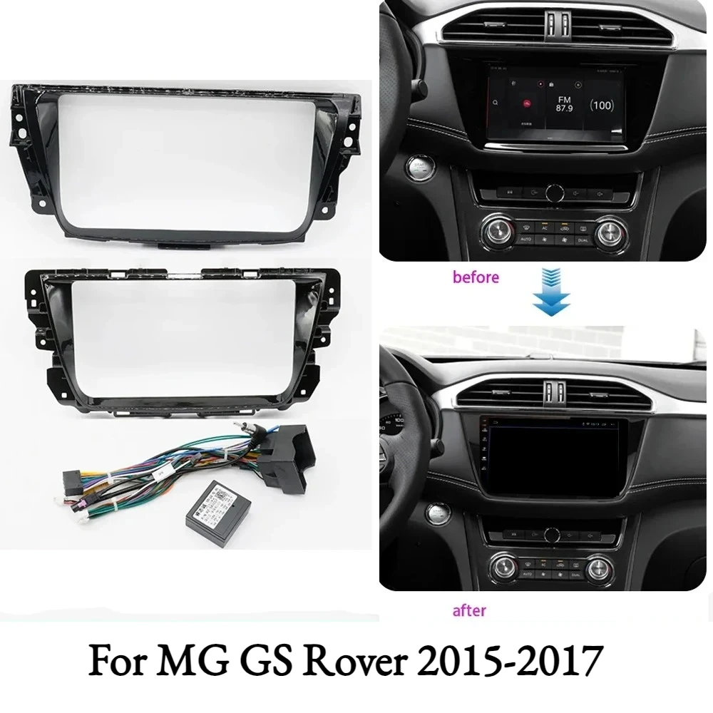 

9-дюймовая передняя панель автомобильного радиоприемника с коробкой CANBUS для MG GS Rover 2015-2017, комплект для установки стереоприборной панели Android