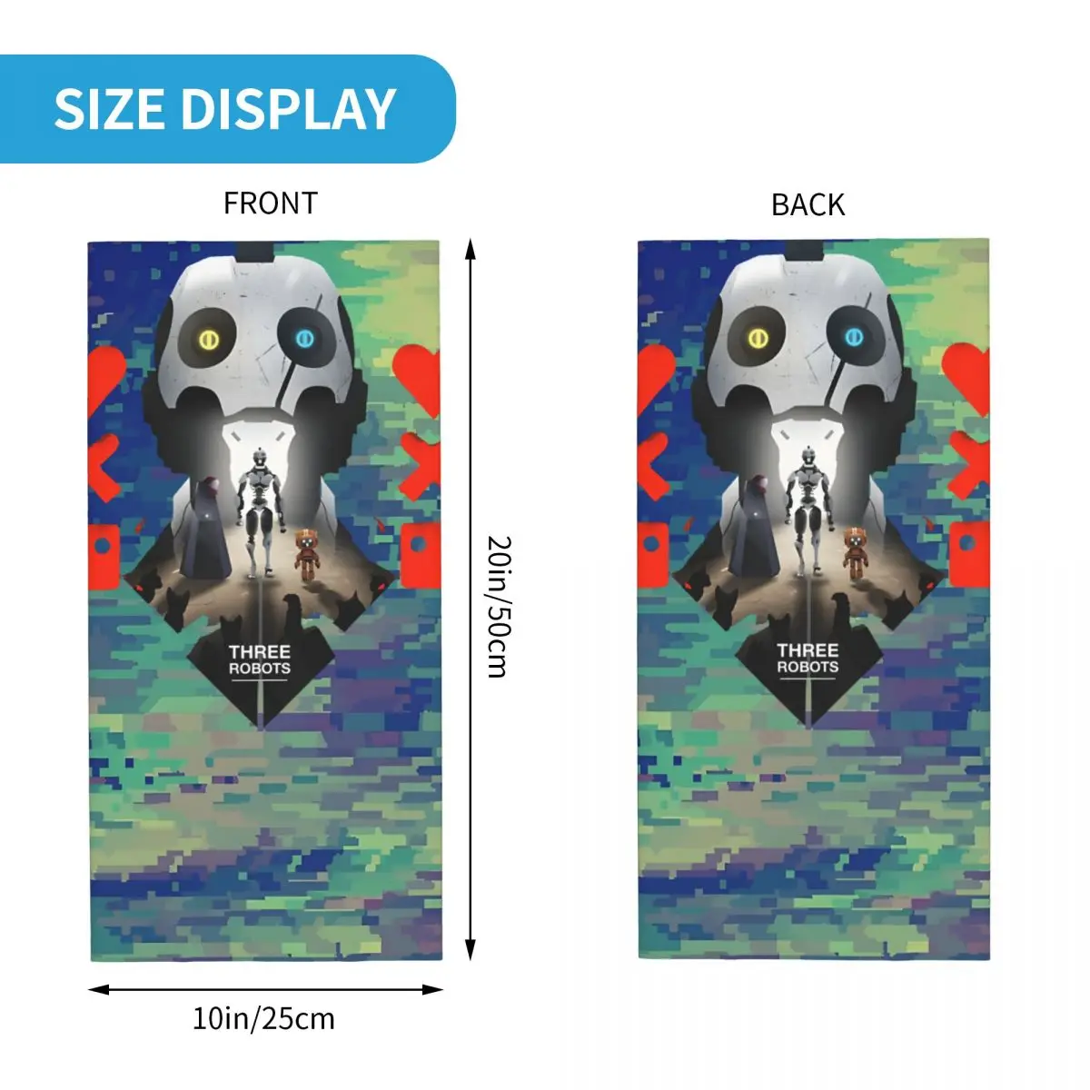 Smart Motocross Bandana Neck Cover Printed L-Love Death Robots Wrap Scarf Balaclava Riding Unisex Adult Washable