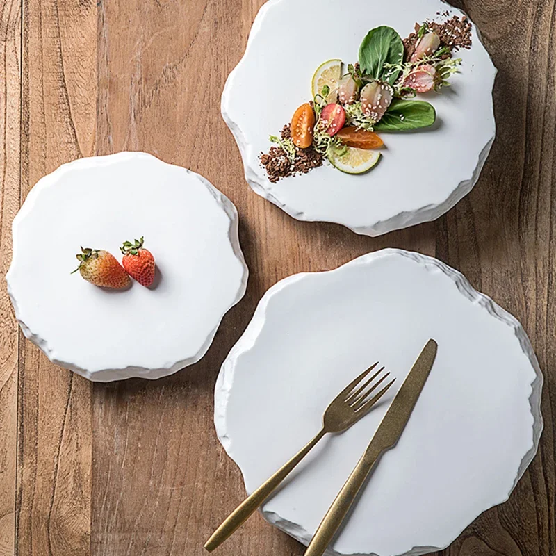 

Ceramic Western Food Complete Tableware Set Steak Plate Dessert Plate Tableware Luxury Serving Pratos De Jantar Dinnerware