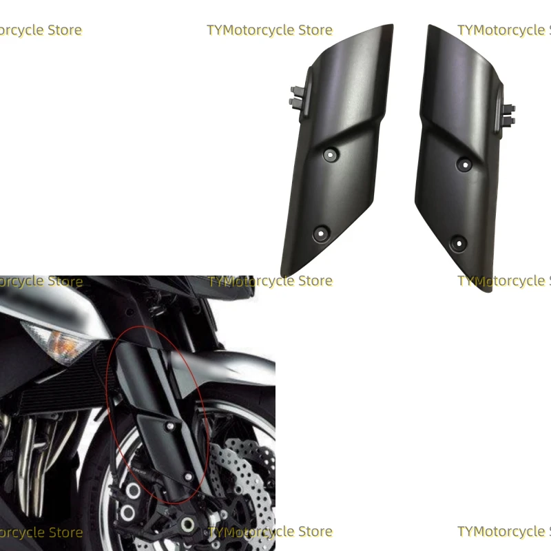 Matte black Front Side Fender Fork Cover Fairing Fit For KAWASAKI Z1000 2010 2011 2012 2013