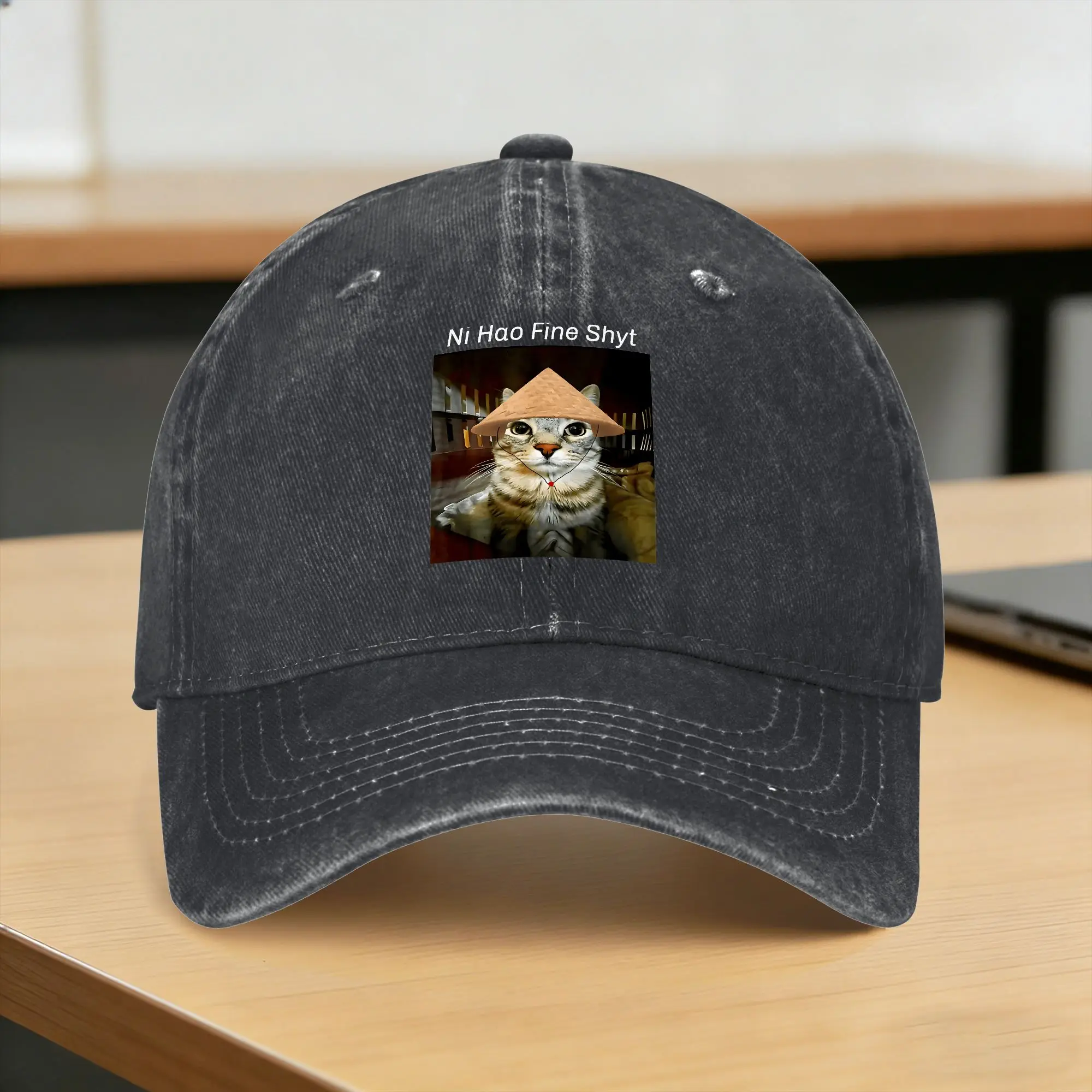 Ni Hao Fine Shyt Casual Baseball Cap For Female Male Spring cat Hiking Fishing Trucker Hat y2k Cute Adjustable Baseball Caps