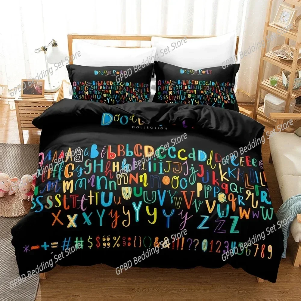 

Luxury New 3D Print Alphabet Lore Bedding Set Single Twin Full Queen King Bed Set Bedroom Duvet Cover Sets Anime Duvet Cover