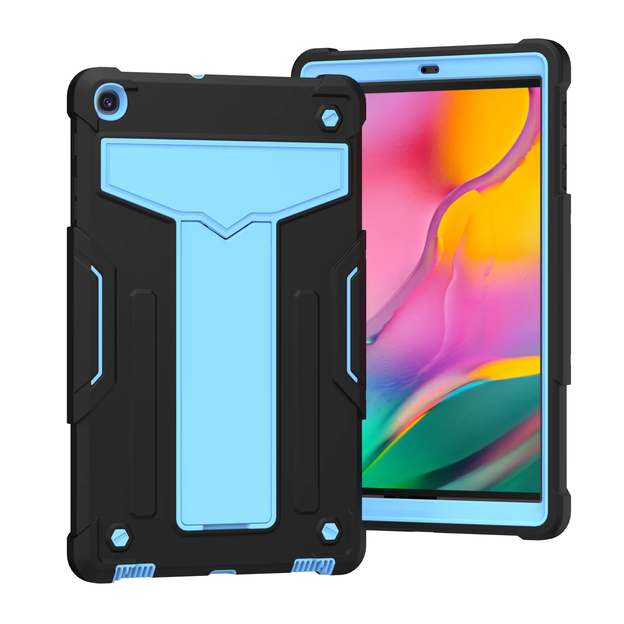 

Противоударный чехол для планшета Samsung Galaxy Tab A 10.1 2019 (SM-T510/T515), Т-образная встроенная подставка, усиленные углы