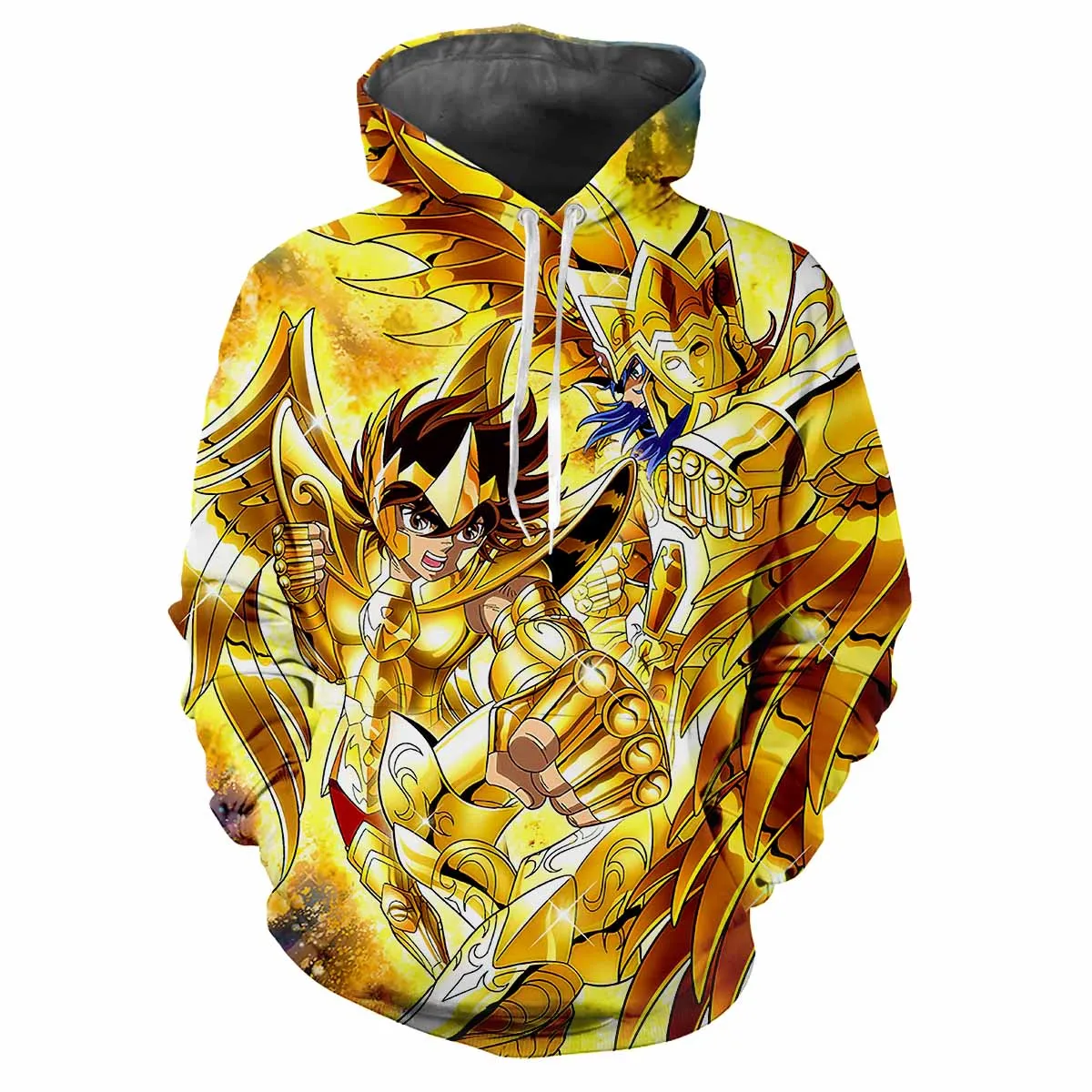 Saint Seiya Classic 3D Harajuku Printed Cartoon Anime Cool Fashion Avant-garde Men Women Soft And Comfortable Trendy Hoodie Top