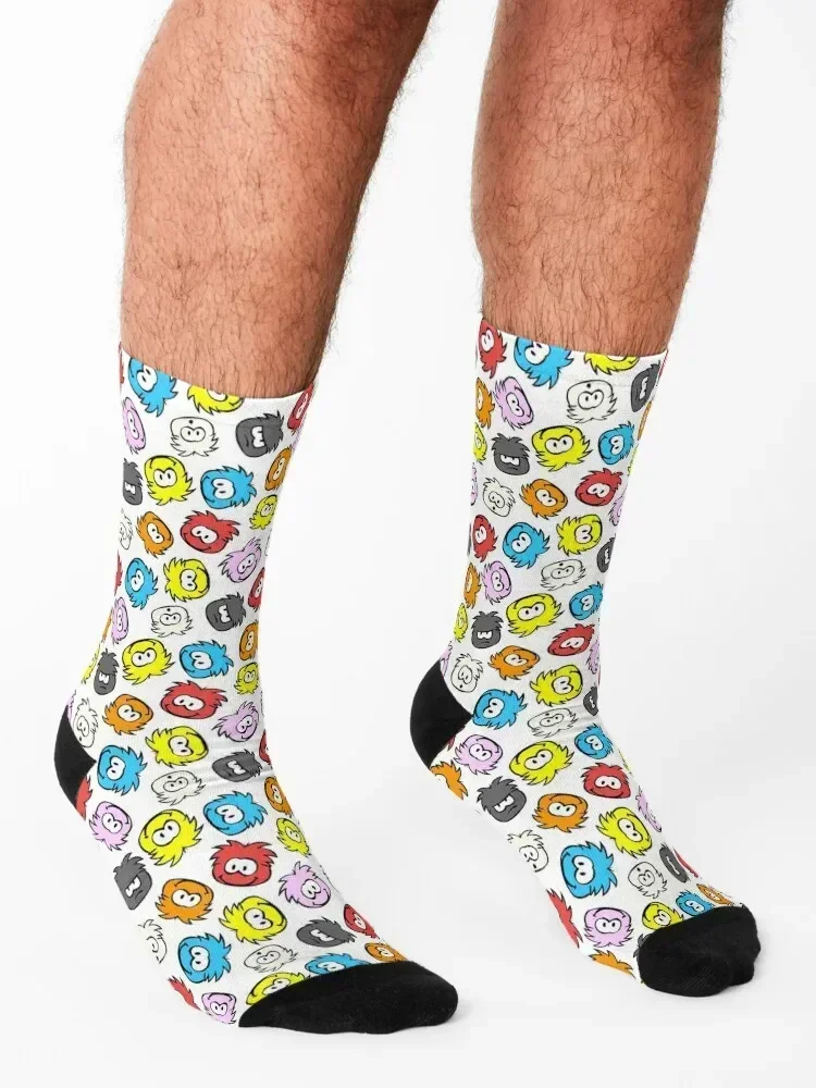 Old Style Puffle Pattern - Club Penguin Socks hiphop luxury christmass gift Women's Socks Men's