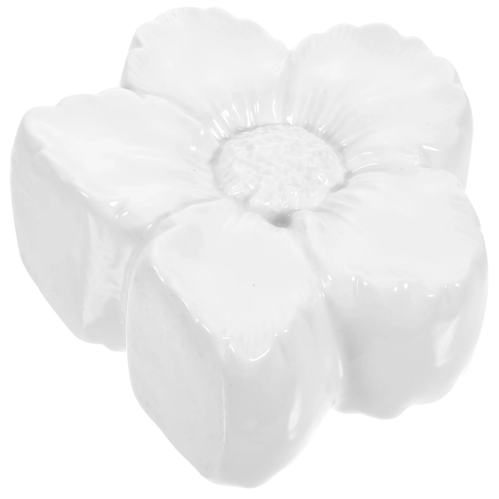 

Flower Shape Ceramic Vase Crafts Modern Home Decoration Table Centerpiece Small Vase for Dried Flowers Office Bedroom