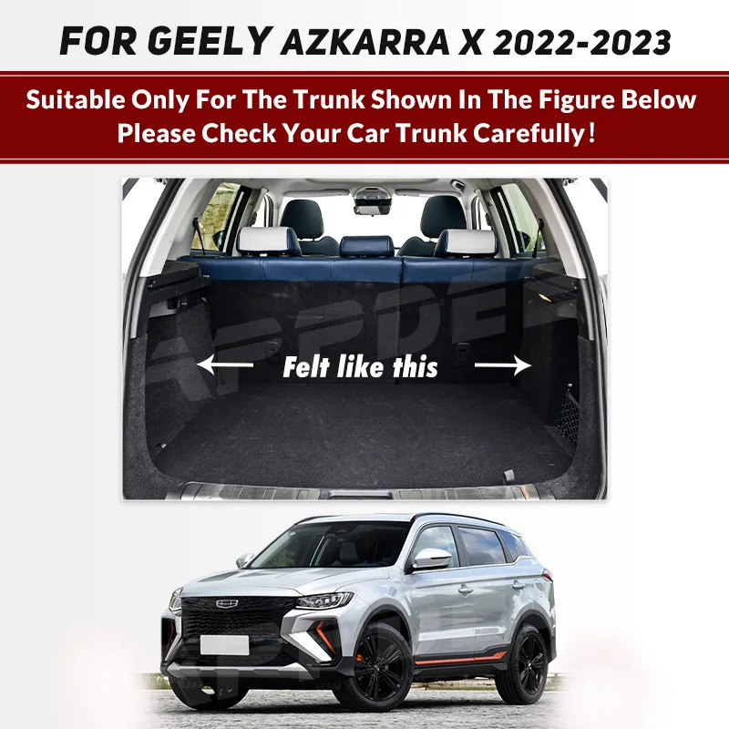 Car Trunk Mat For GEELY Azkarra X 2022 2023 Custom Car Accessories Auto Interior Decoration cargo liner carpet