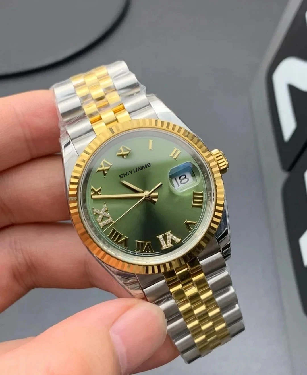 904L automatische mechanische Unisex-Uhr Diamant Edelstahl voll funktionsfähig wasserdicht Weltzeit