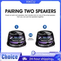 NEW 2025 G200 2PCS Bluetooth Speaker – Portable Magnetic Mini Speaker with RGB Lights, BT5.3, 7H Playtime & Phone Holder