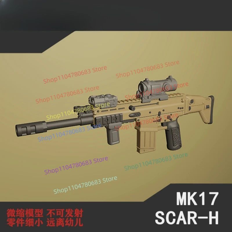

MOC Military Building Blocks Doll Mini Doll Accessories SCAR-HMK17 Toy Gift Ornaments Collection