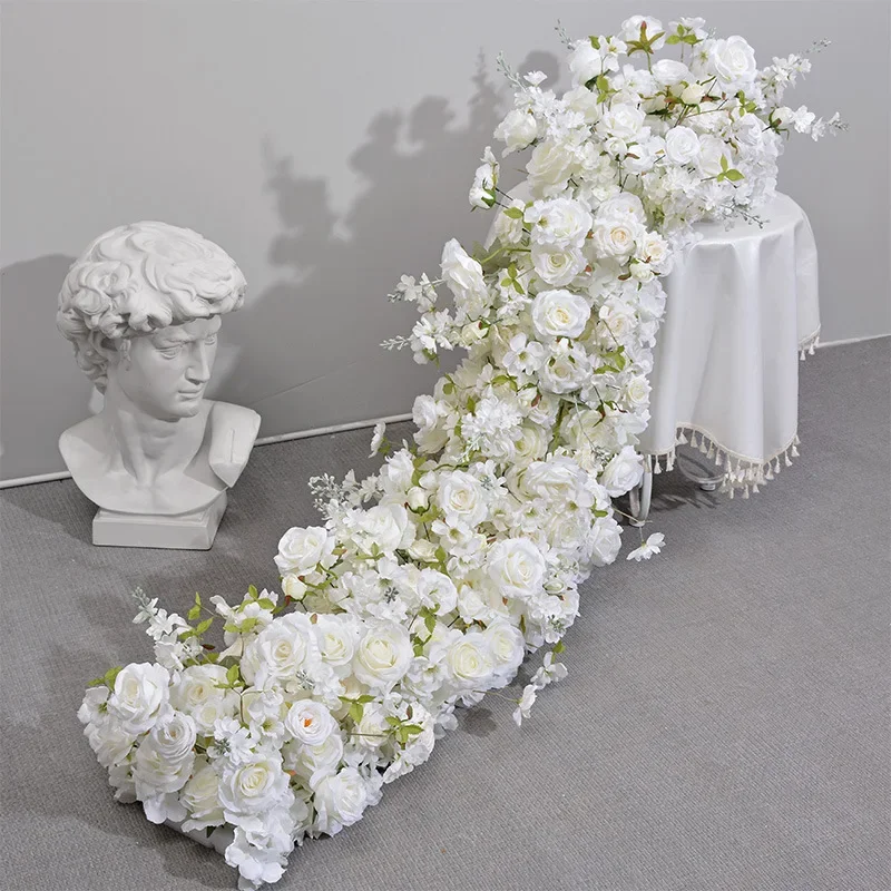 Wedding Trailing Flower Row For Wedding Decoration Floral Arrangement Arch Decor Long Runner Flower Row Window Proposal Decor