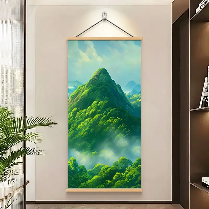 Natural SceneryModern Minimalist Landscape Wall Painting,  Mountain Water for Living Room Sofa Background, Study Decor