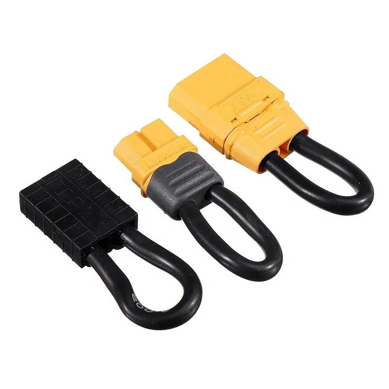 10개입 아마스 XT60 XT60H 암 플러그 12AWG RC 배터리 DIY 부품-단락 회로 배터리 점퍼 케이블 와이어 바인드 플러그 루프 RC 부품