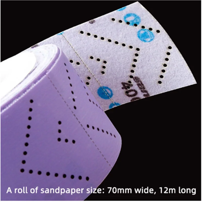70mm12m ورق الصنفرة مخطط باليد يتدفقون الجافة طحن اليد ممزق الصنفرة القماش لفة مناسبة ل MRIKA مستطيلة الرملي آلة
