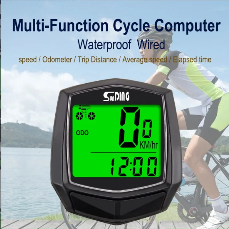 Bicycle Waterproof Bicycle Odometer Riding Cycling Speed Counter Code Table Digital LCD Computer Stopwatch Bicycle Speedometer