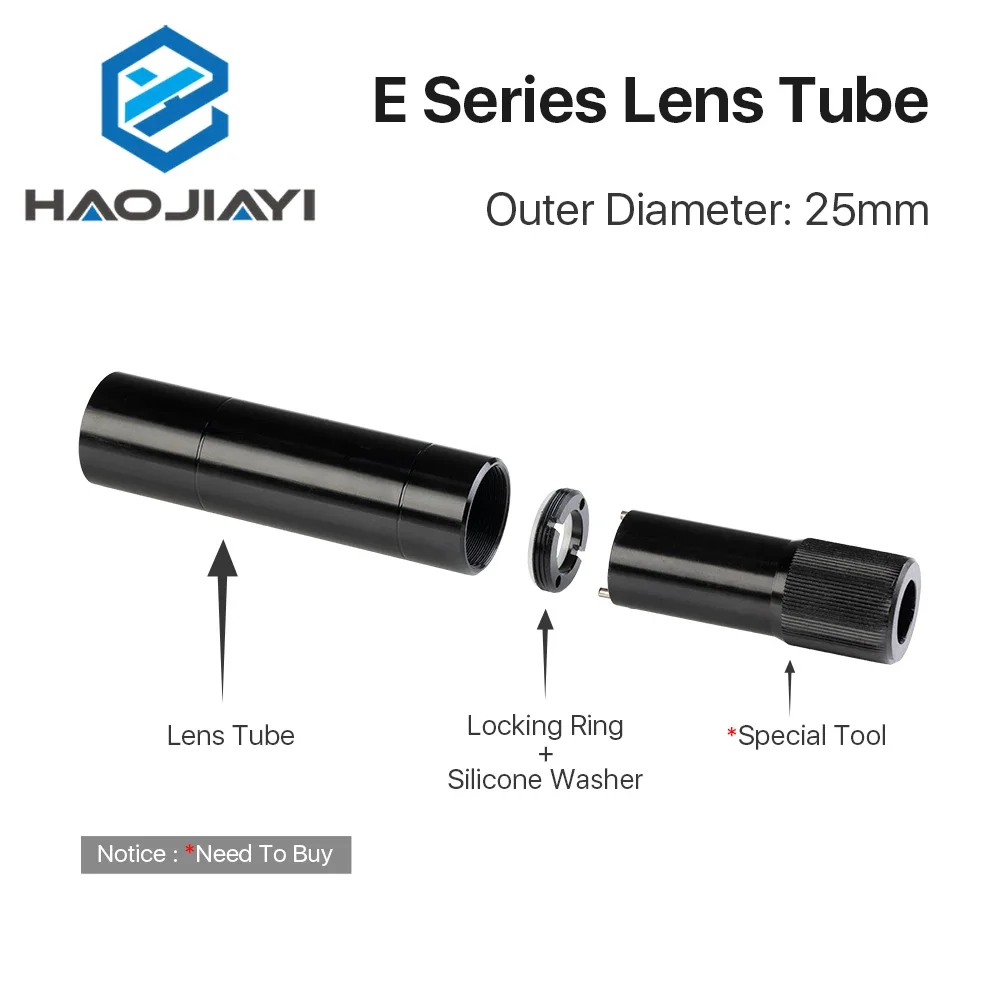 E Series CO2 O.D.25mm tabung lensa untuk D20 F50.8/63.5/101.6mm lensa CO2 mesin pemotong Laser pengukir