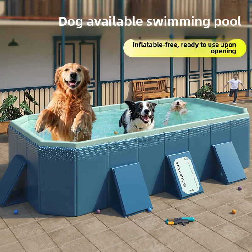 

Inflatable-Free Swimming Pool No-Installation Water Play Pool Thickened Wear-Resistant Foldable Bathing Pool Outdoor Large Pool