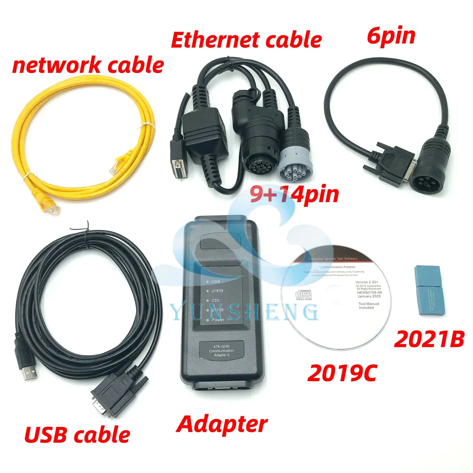 478-0235 538-5051 317-7485 ET4 Communication Adapter 3 2019C 2023A for Caterpillar cat Adapter 3 Heavy Duty Truck Diagnostic Too