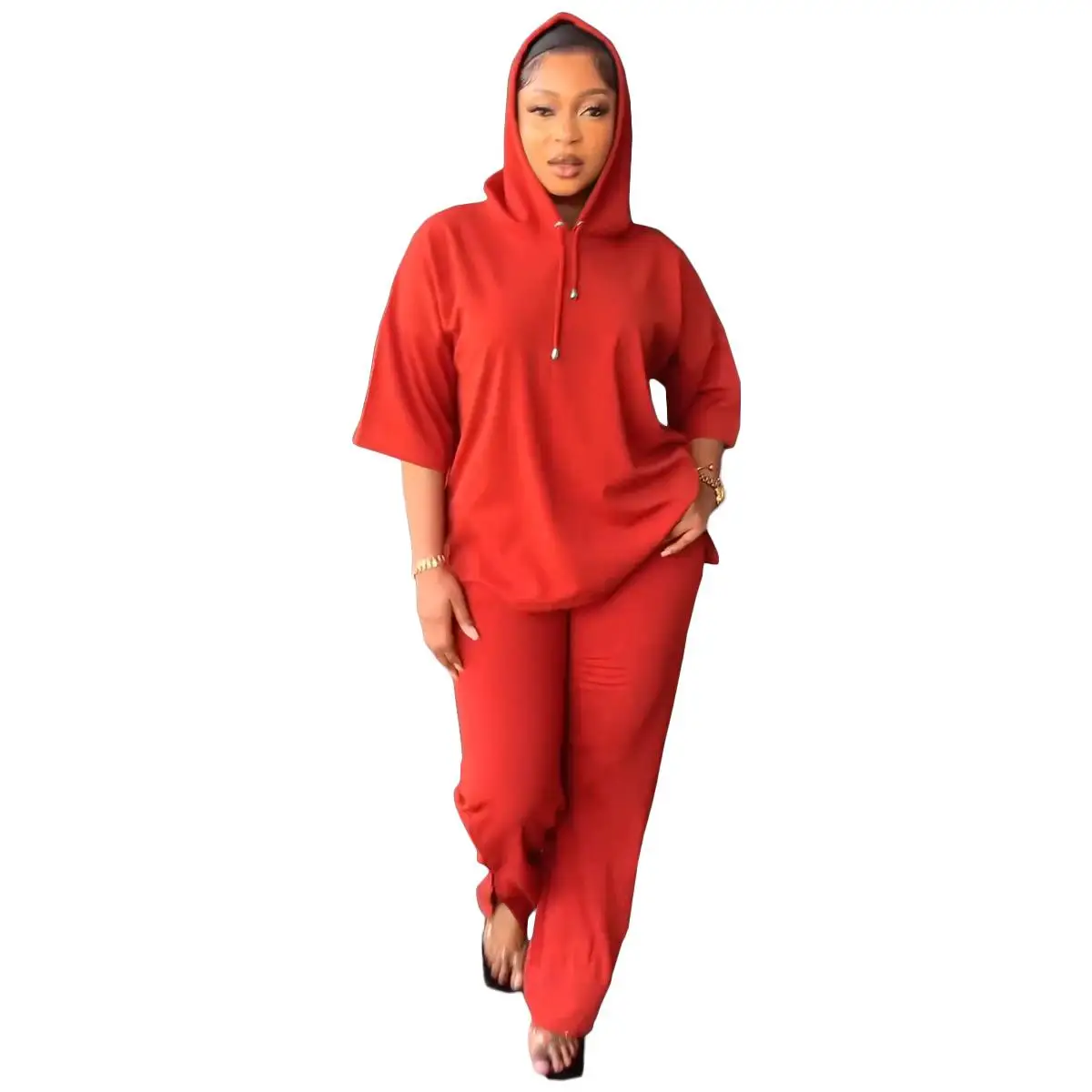 Sudadera con capucha para mujer con camiseta, pantalones largos, conjunto de moda de primavera para ir al trabajo, ropa informal para adultos