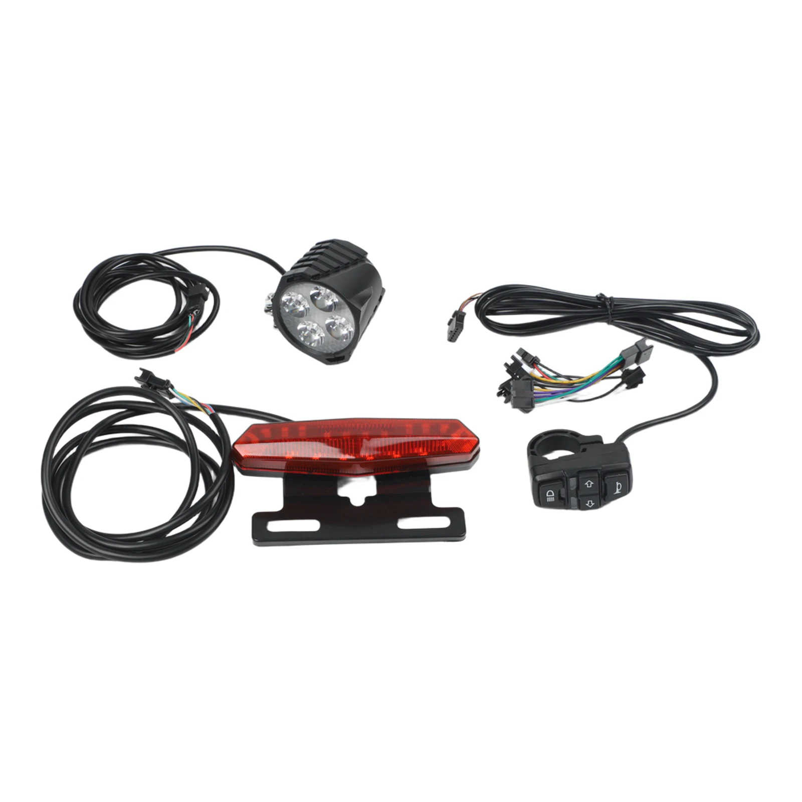 24-48V Light Package Electric Bicycle Light Kit Brake Light Functionality Flexible Compatibility Brake Light For Electric Bike