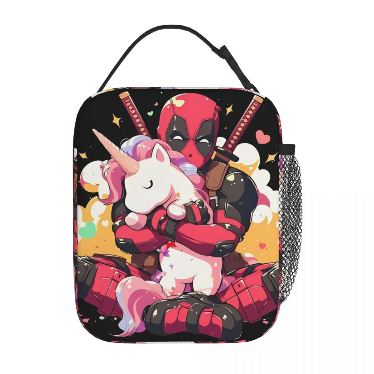 Deadpool tas makan siang insulasi Unicorn, wadah makan siang tinggi tas Tote kotak makan siang pantai luar ruangan Pria Wanita