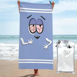 Cartoon Towelie Towel 2023 Summer Funny Microfiber Sea Beach Towel Sand Free Quick Dry Surf Towels