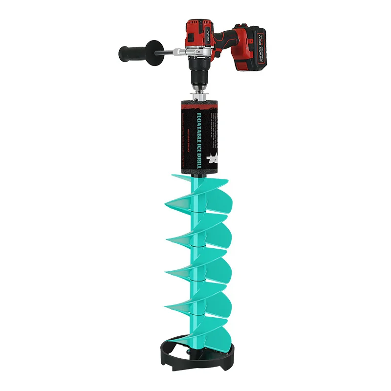 

New Winter Ice Drill Double Helix Ice Auger 50/75cm Stainless Steel Blade Ice Fishing Accessory