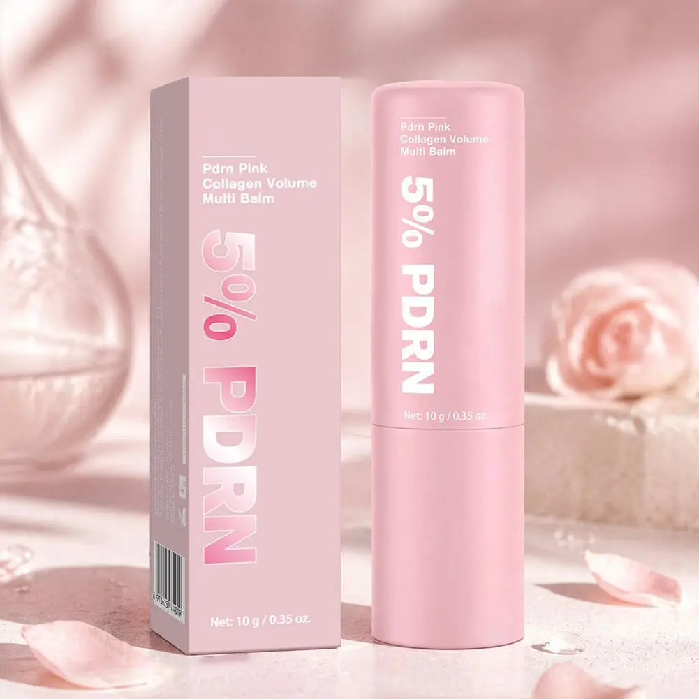 PDRN Pink Collagen Skin Balm Cream 10g Moisturizing Skin Care Ointment Portable Lightweight Nourish Hydrating Rejuvenate Cream