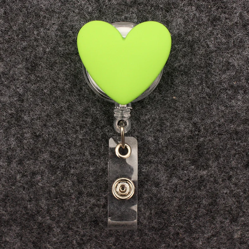 5 Kind Of Color Heart Style Badge Reel Nurse Workers Enfermera ID Holder Girl Boy Retractable Name Card Holder Accessory images - 6