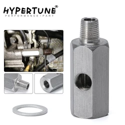 Hypertune - Stainless steel 1/8'' BSPT Oil Pressure Sensor Tee to NPT Adapter Turbo Feed Line Gauge T-Piece HT-OGA02