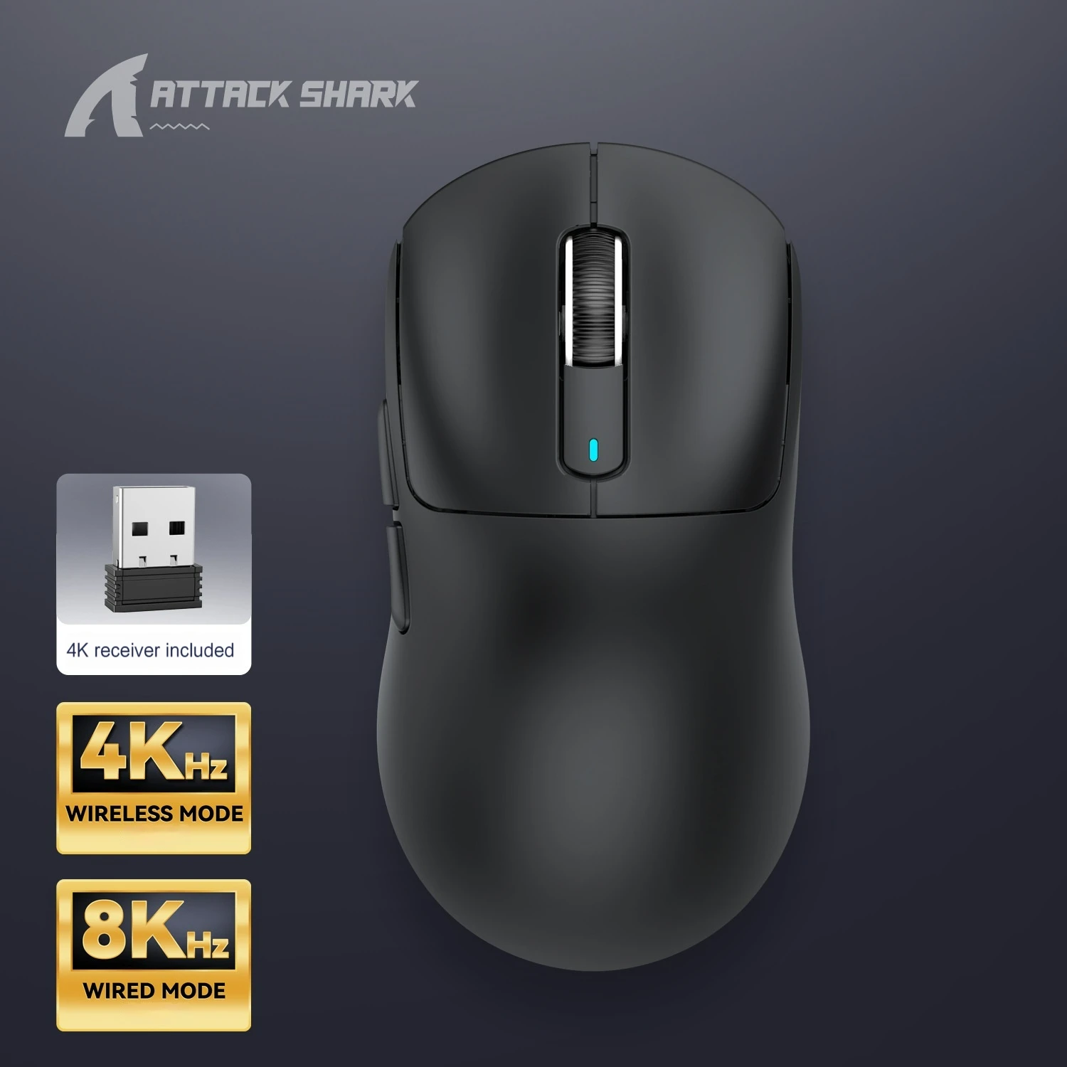 

Attack Shark X3Pro Tri-Mode Wireless Bluetooth Mouse 26000DPI Low Latency Lightweight Mouse Gaming Mouse for Laptop/pc/win/mac