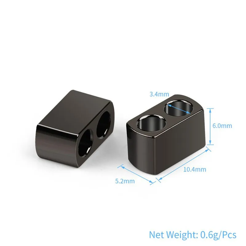 Kopfhörer-Splitter, 6,8 mm bis 3,4 mm, Schieber, Y-Typ, für 8 Stränge, Headset-Kabel, DIY-Audio-Anschluss, Aluminiumlegierung, Schwarz, Silber – Detail 3