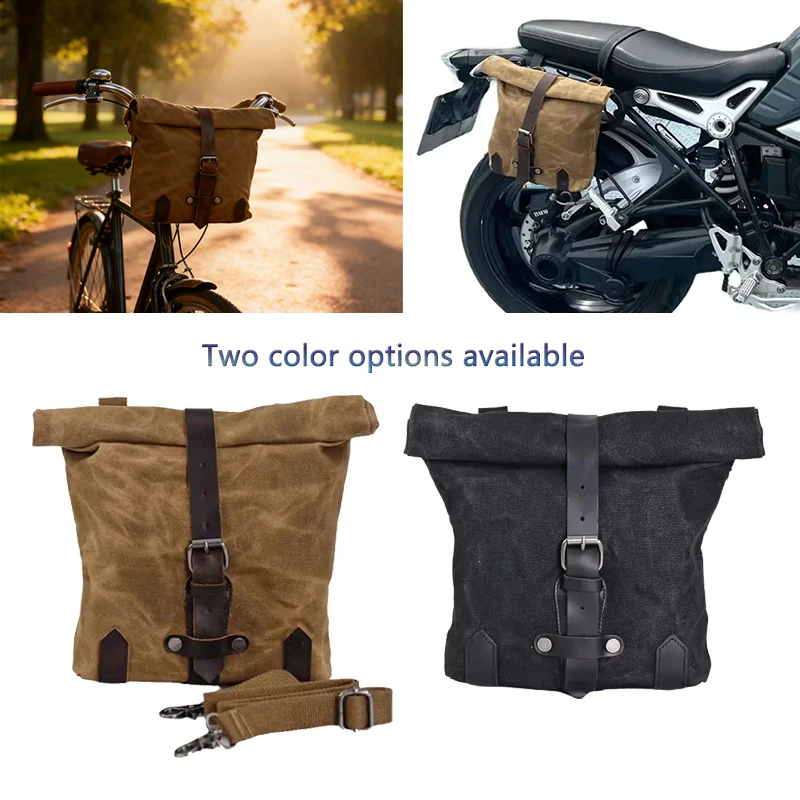 

Боковая сумка для мотоцикла, винтажная водонепроницаемая масляная восковая холщовая подвесная сумка, набор инструментов, седельные сумки для мотоцикла для обслуживания, Dail