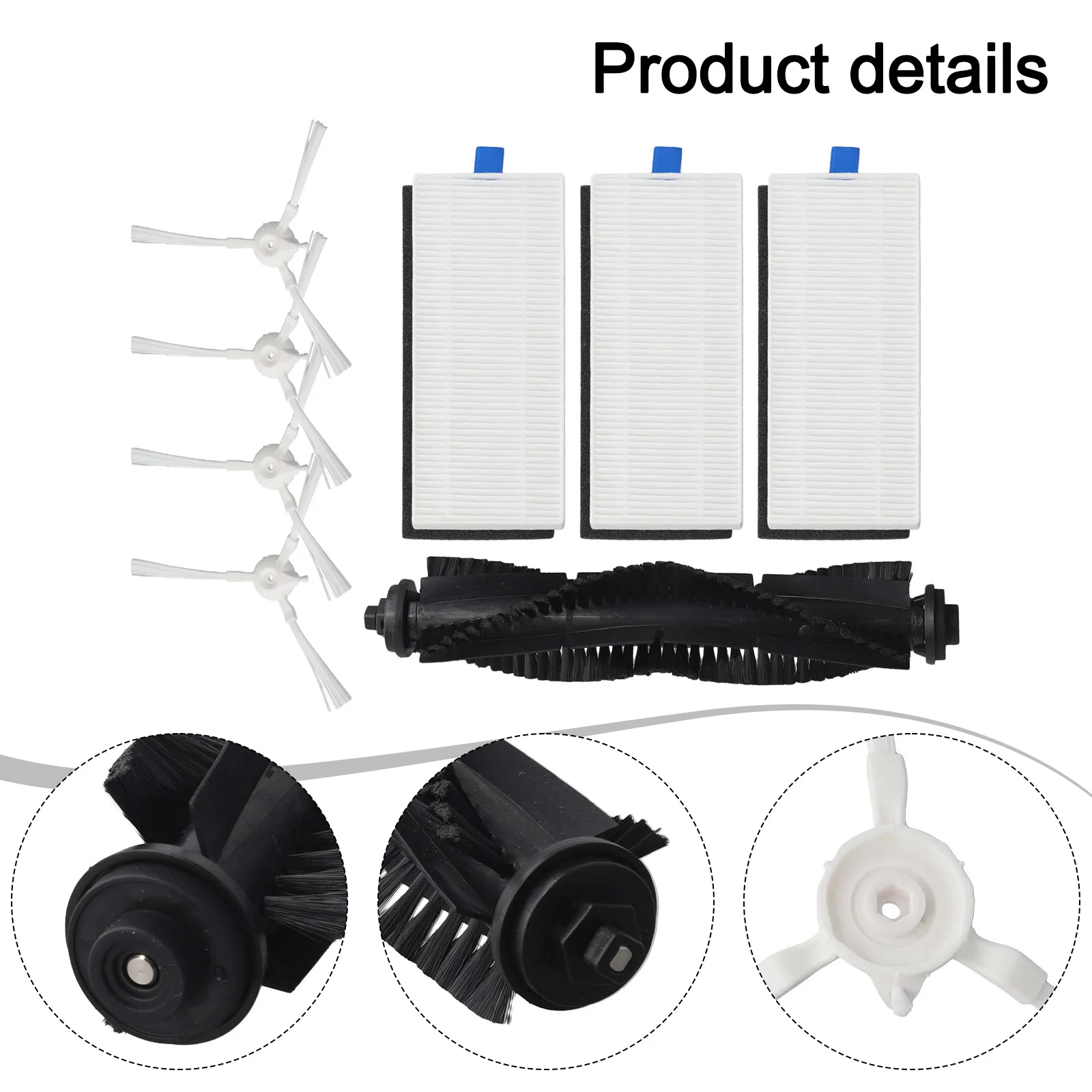 Vacuum Cleaner Filter Set Side Brush Replacement Vacuum Cleaner Parts Efficient Cleaning Robotic Vacuum Component