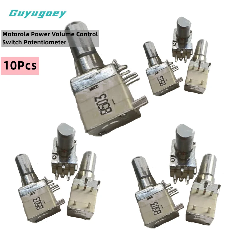 New 10PCS Power Volume Control Switch Potentiometer For Motorola Radio GP88S GP3188 GP3688 CP040 CP140 CP160 CP180 CP200 EP450