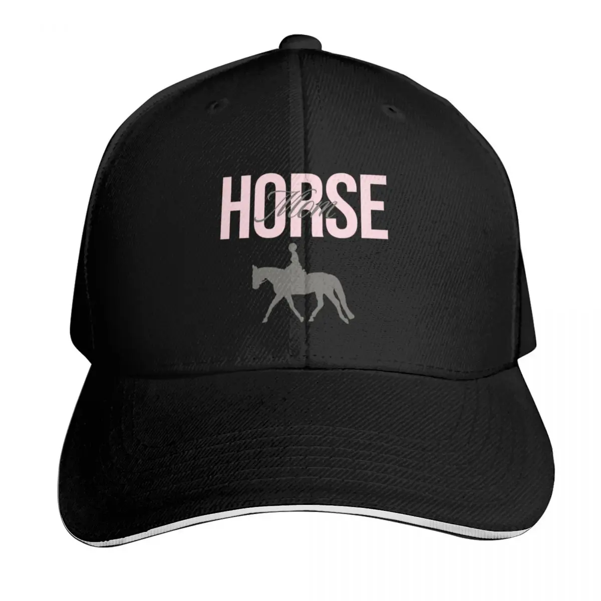 Horse Mom English Baseball Cap Six Panel Structured Crown Sun Protection UPF 50+ Breathable Mesh Back