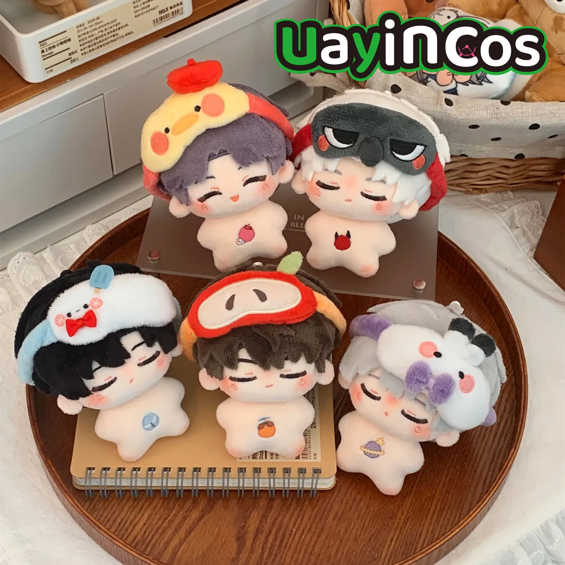 

Love and Deepspace Sylus Rafayel Zayne Caleb Stuffed 10cm Plushies Doll Clothes Eye Mask Purse Anime Game Keychain Bag Toy Kids