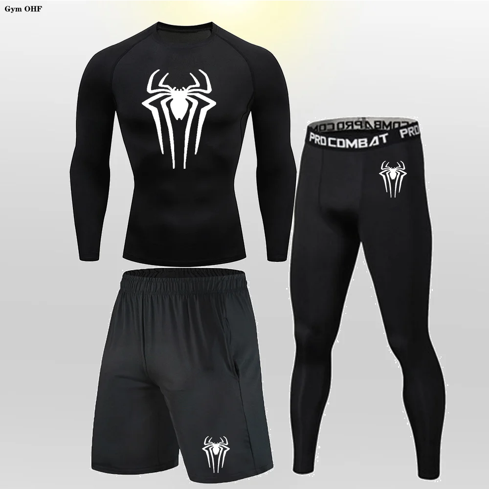2099 chándal para hombre, conjunto de compresión, ropa deportiva de entrenamiento, ropa de gimnasio, mallas de cintura ajustada, trajes deportivos
