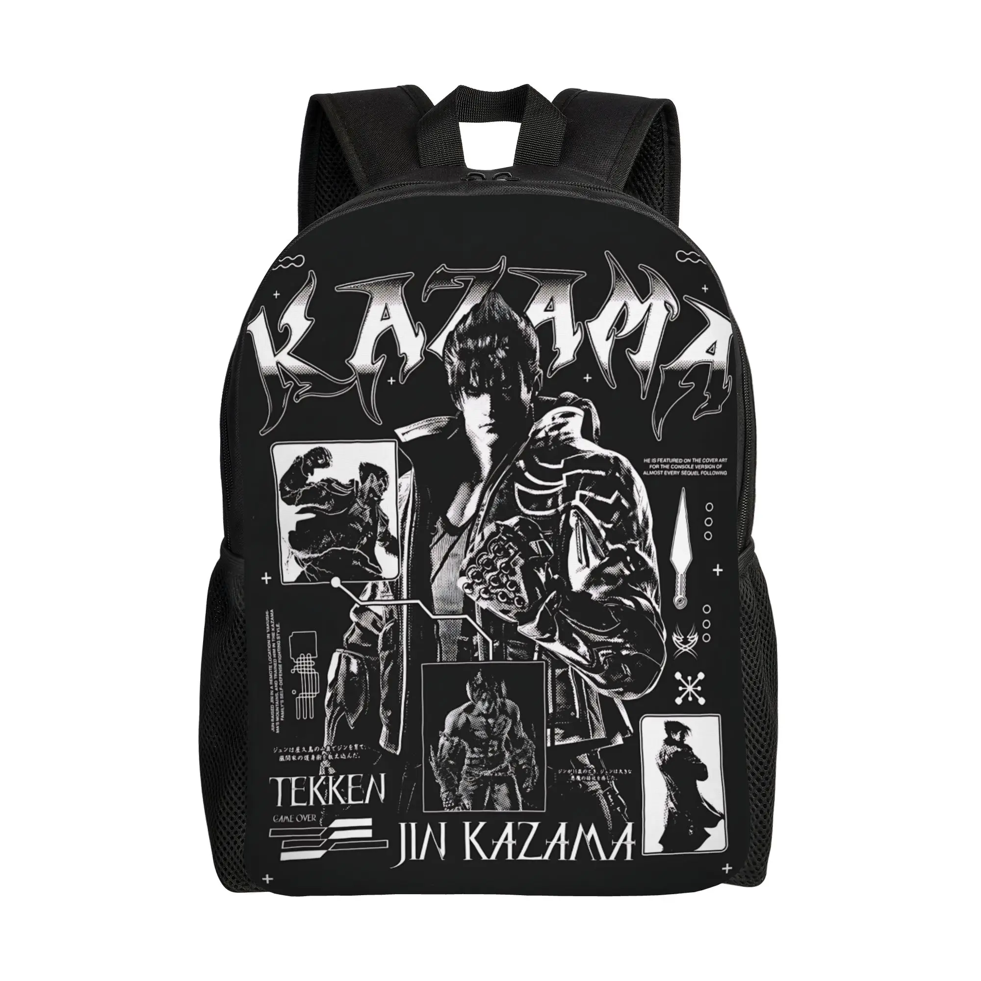 tekken fighting power boxing backpack ita bag  mochila Versatile Travel Zipper Closure Rucksack