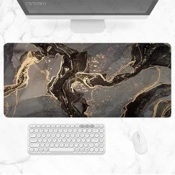 Black And Gold Marble Mouse Pad Gamer XL HD Custom Home Mousepad XXL Mouse Mat Office Non-Slip Natural Rubber Laptop Mouse Mat